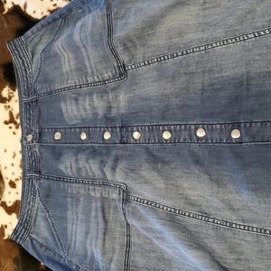 REPOSH Lane Bryant Maxi Snap Front Jean Skirt Size 18